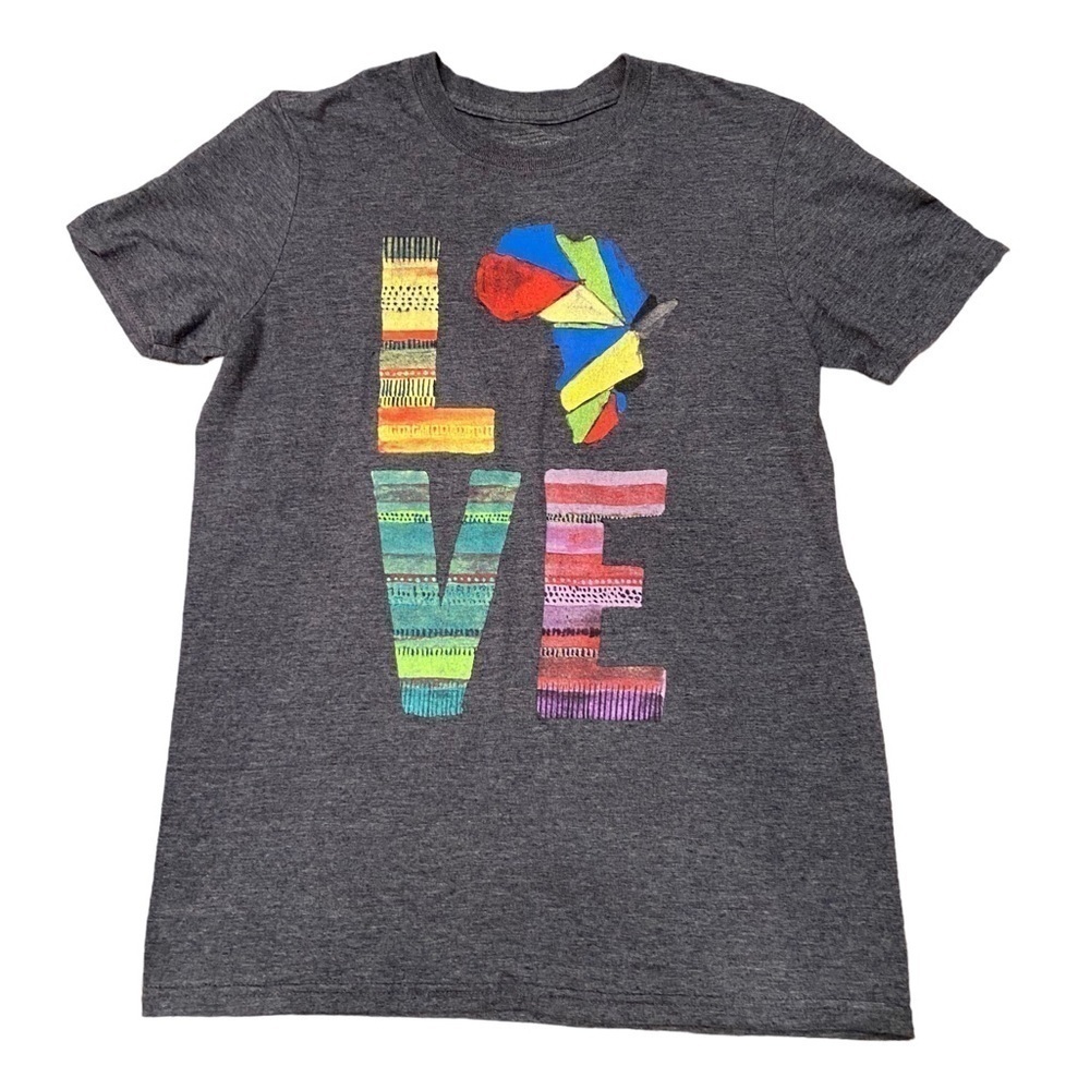LOVE T-Shirt Size Small. Multi Color - Picture 1 of 7